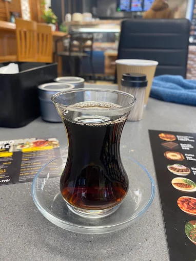Traditional tea served at Aleppo Castle